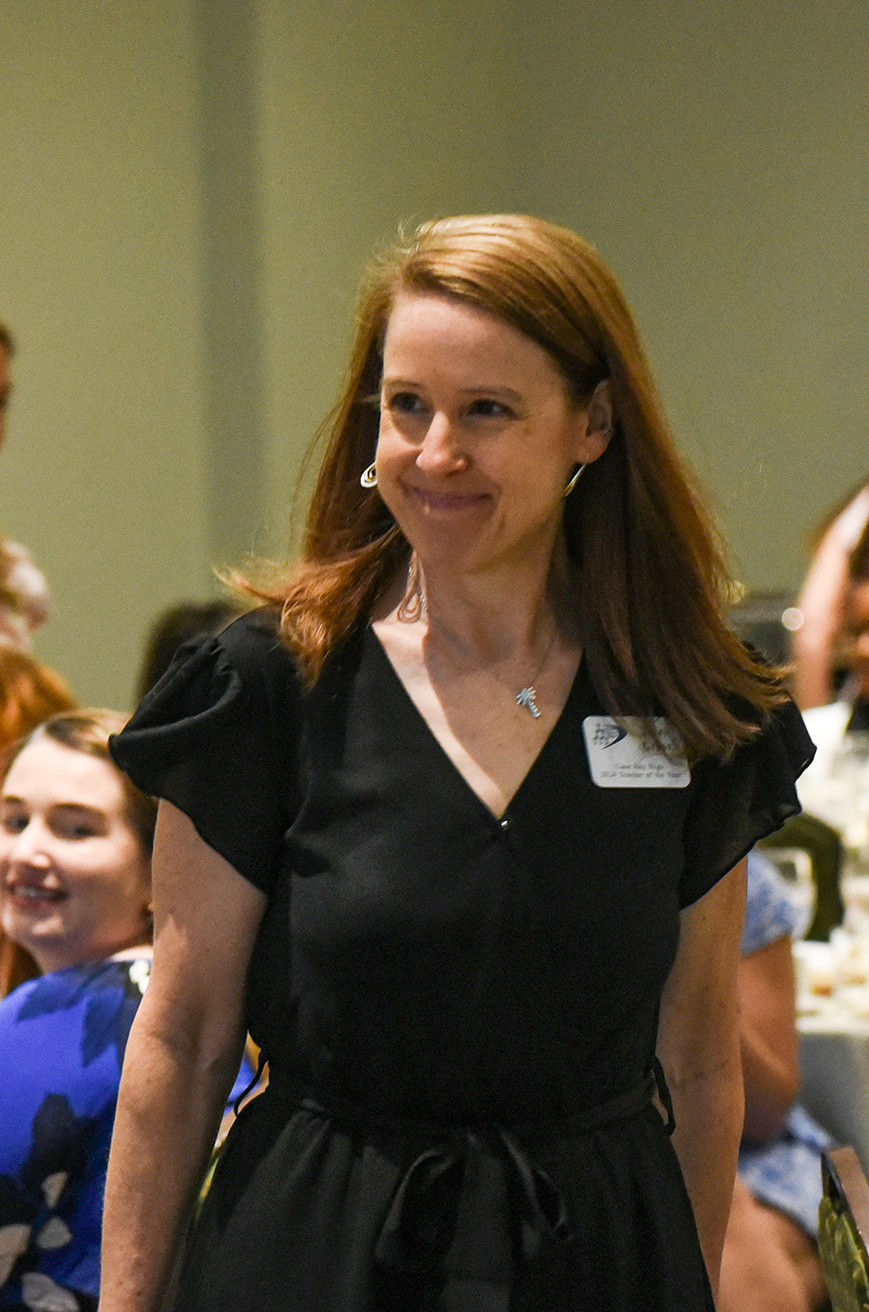 teacher approaching receiving line