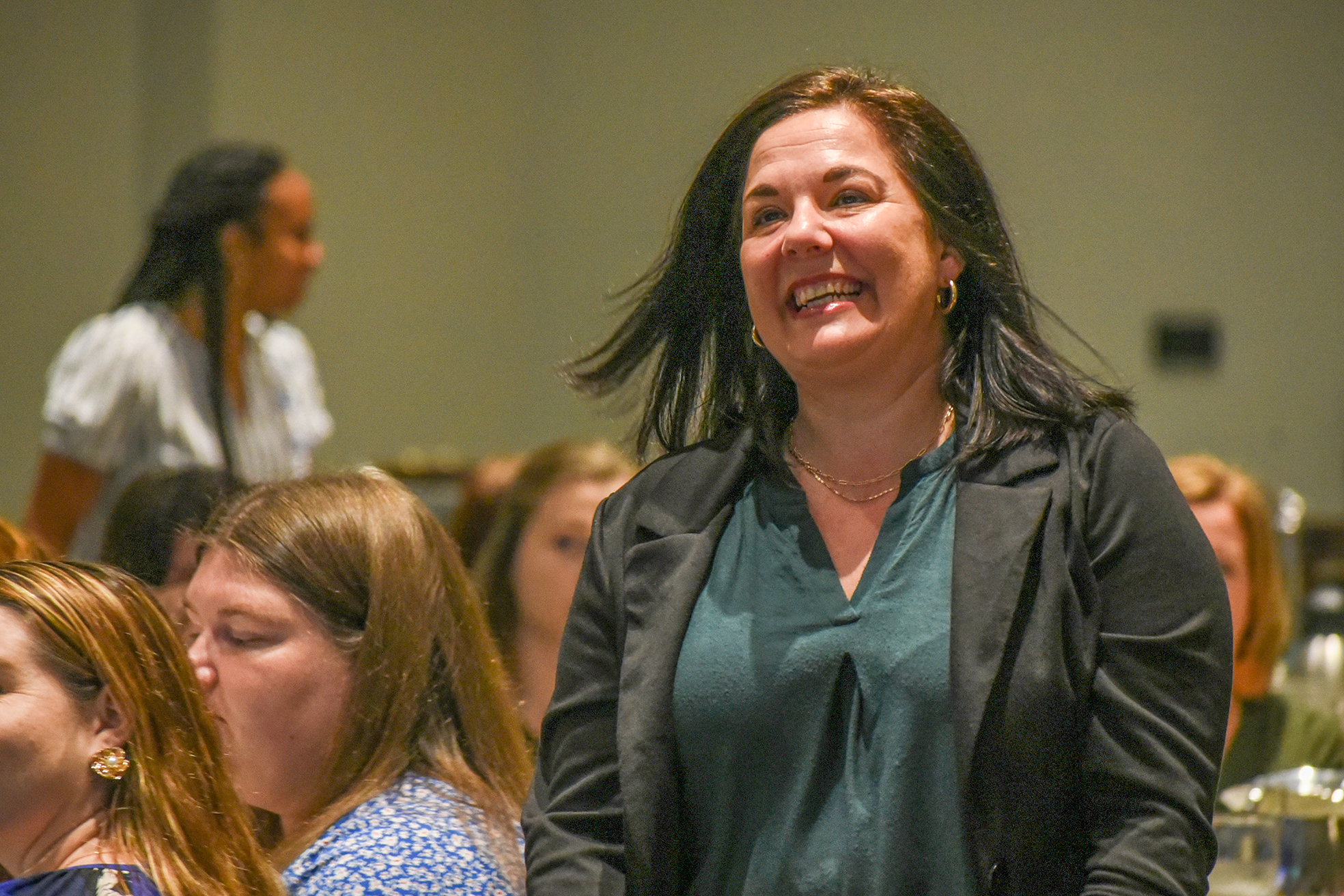 teacher approaching receiving line