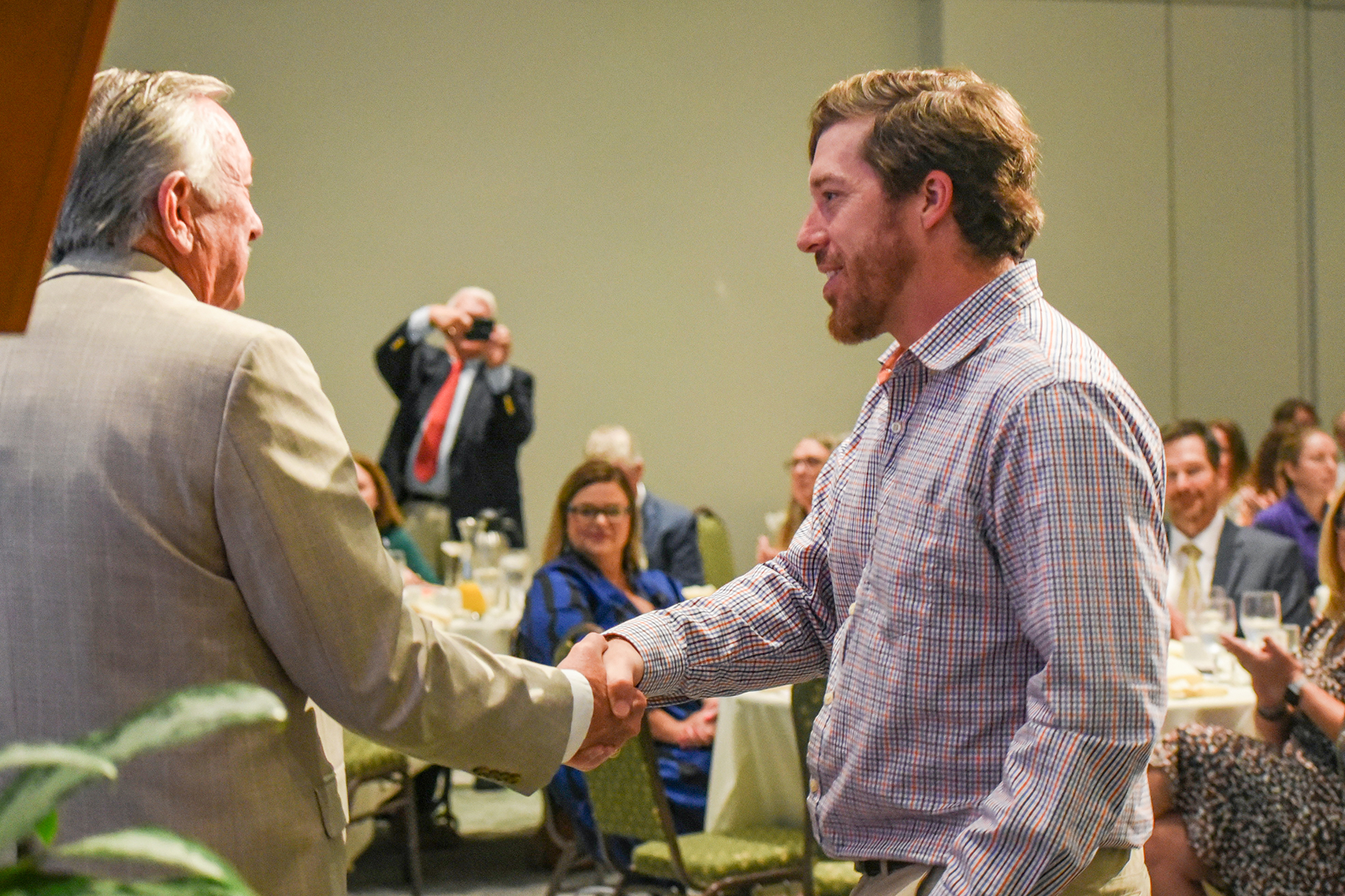 teacher approaching receiving line