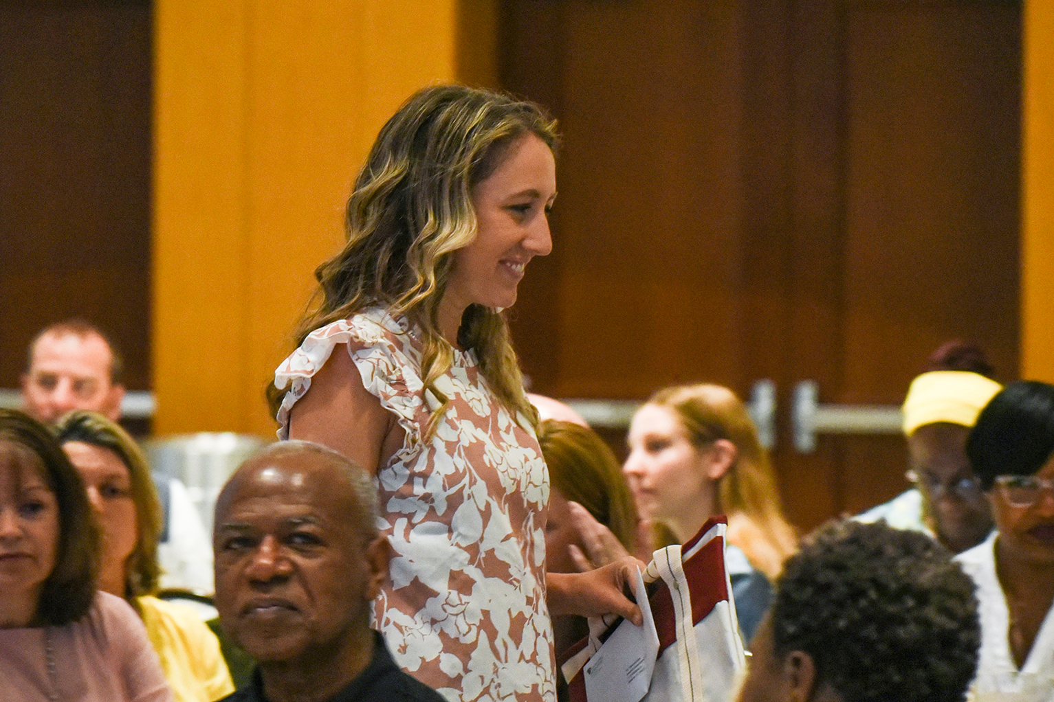 teacher approaching receiving line