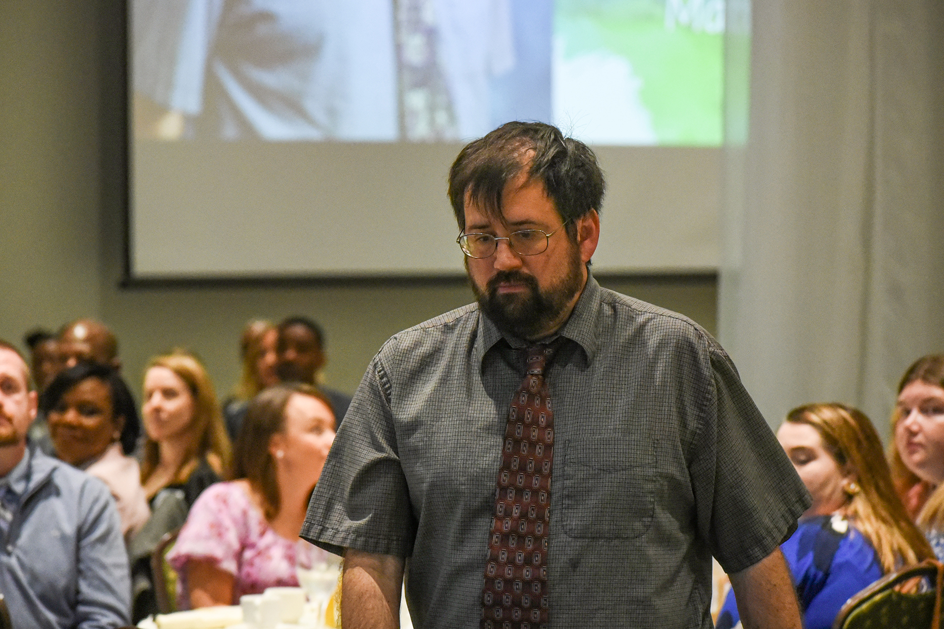 teacher approaching receiving line