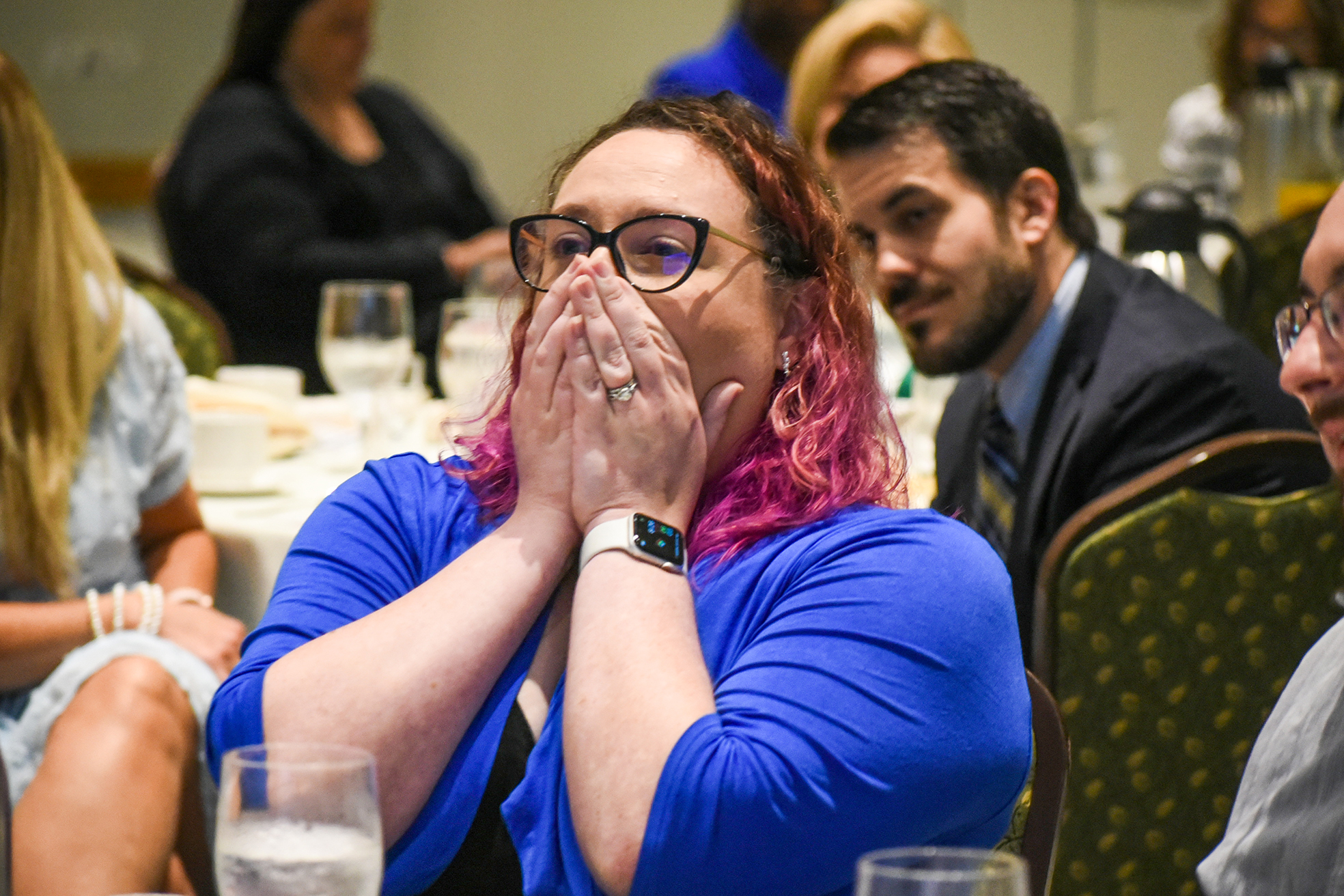 croskey reacts to being named teacher of the year