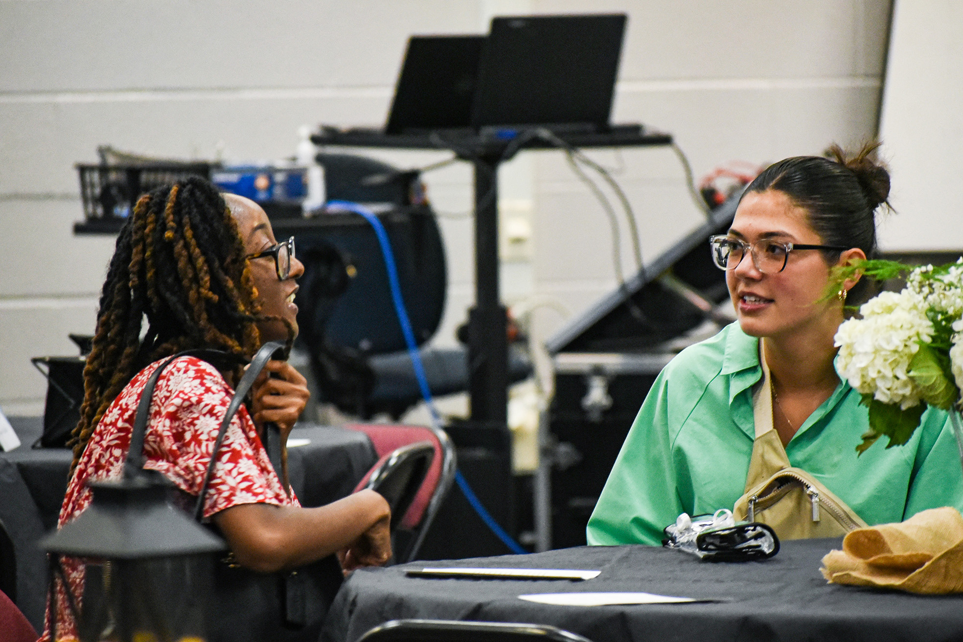 two teachers talking