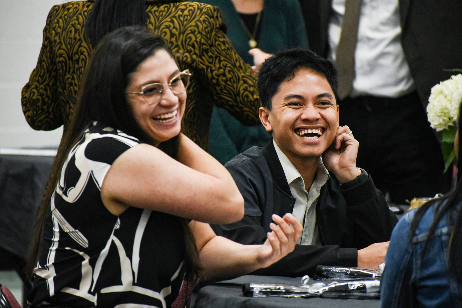 teachers smiling at table 