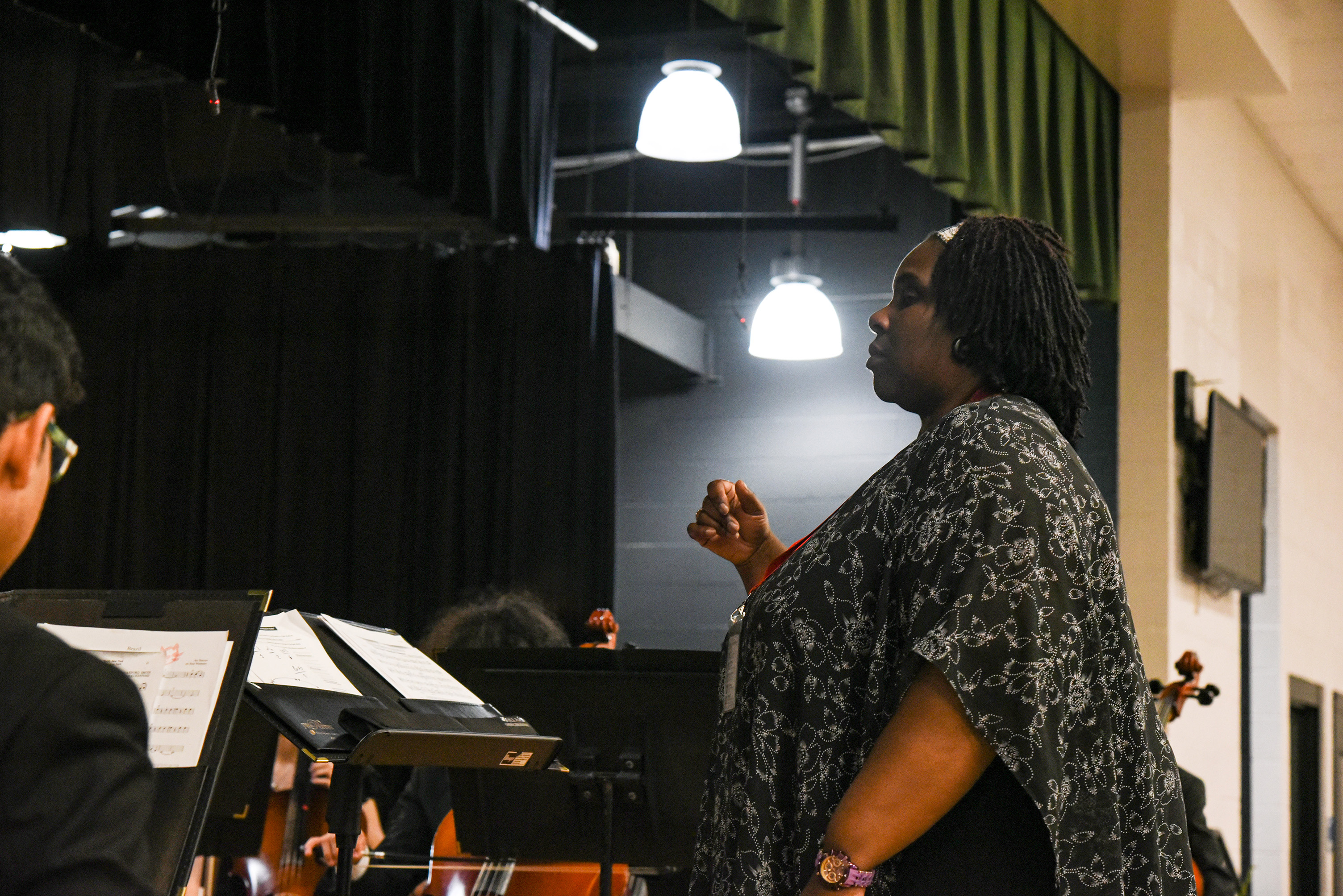SHS orchestra students performing