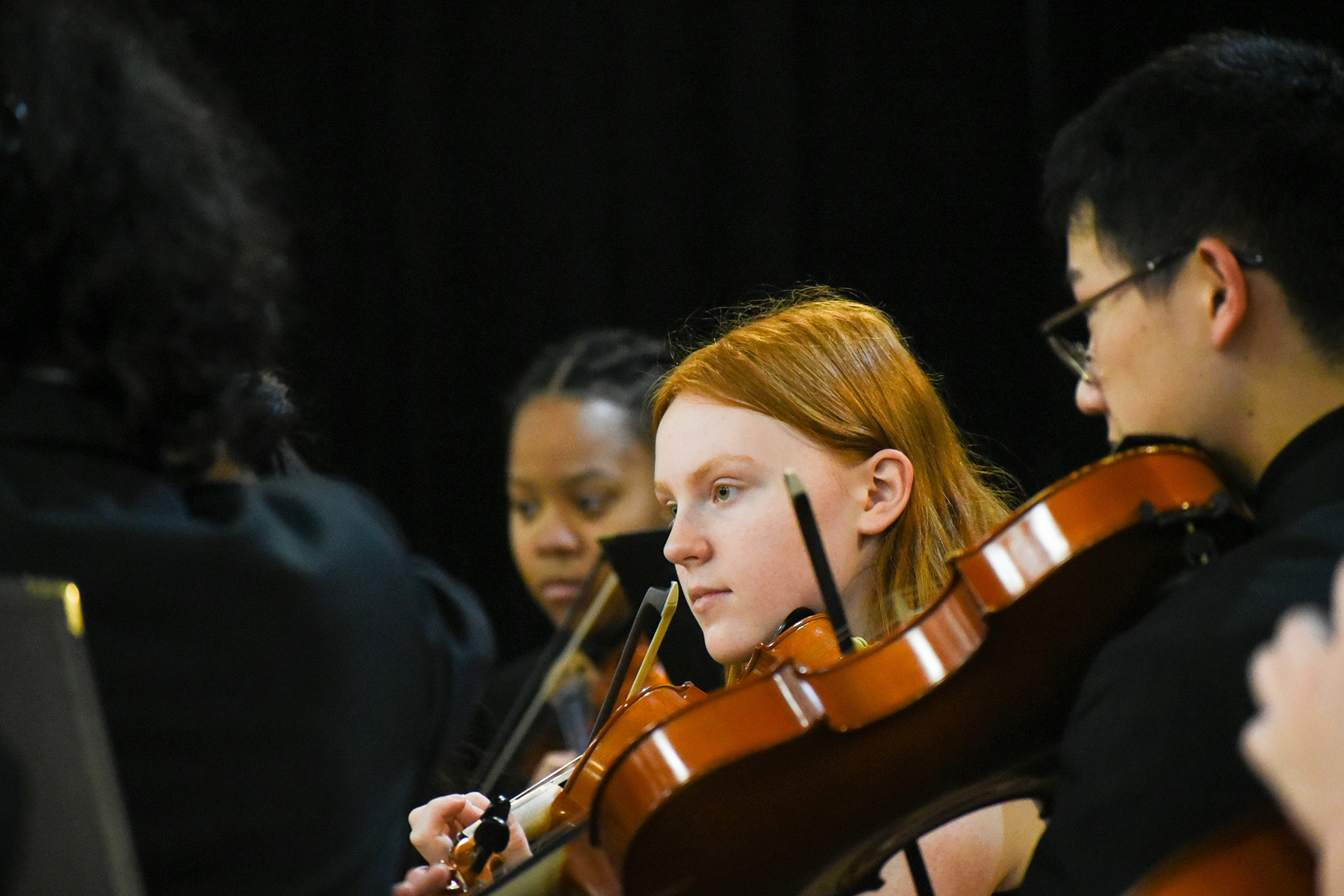 SHS orchestra performing