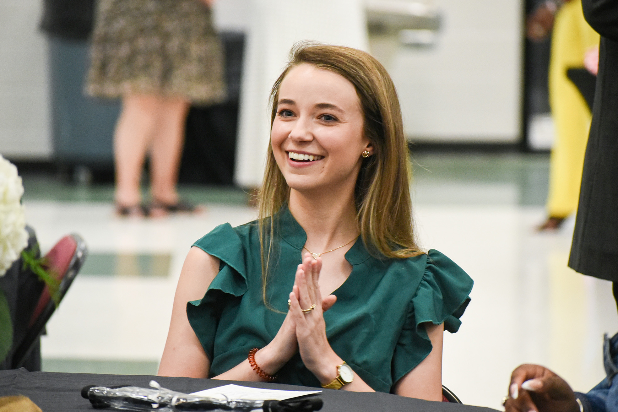 close up of teaching smiling