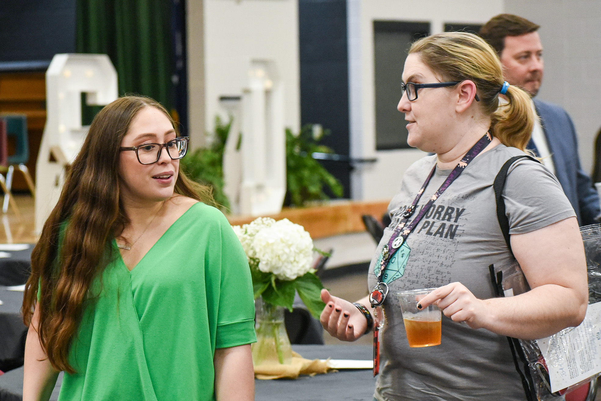 two teachers talking