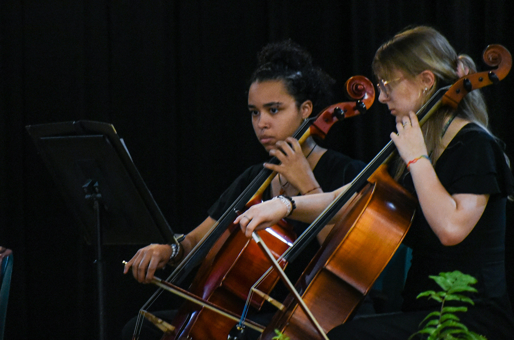 SHS orchestra performing