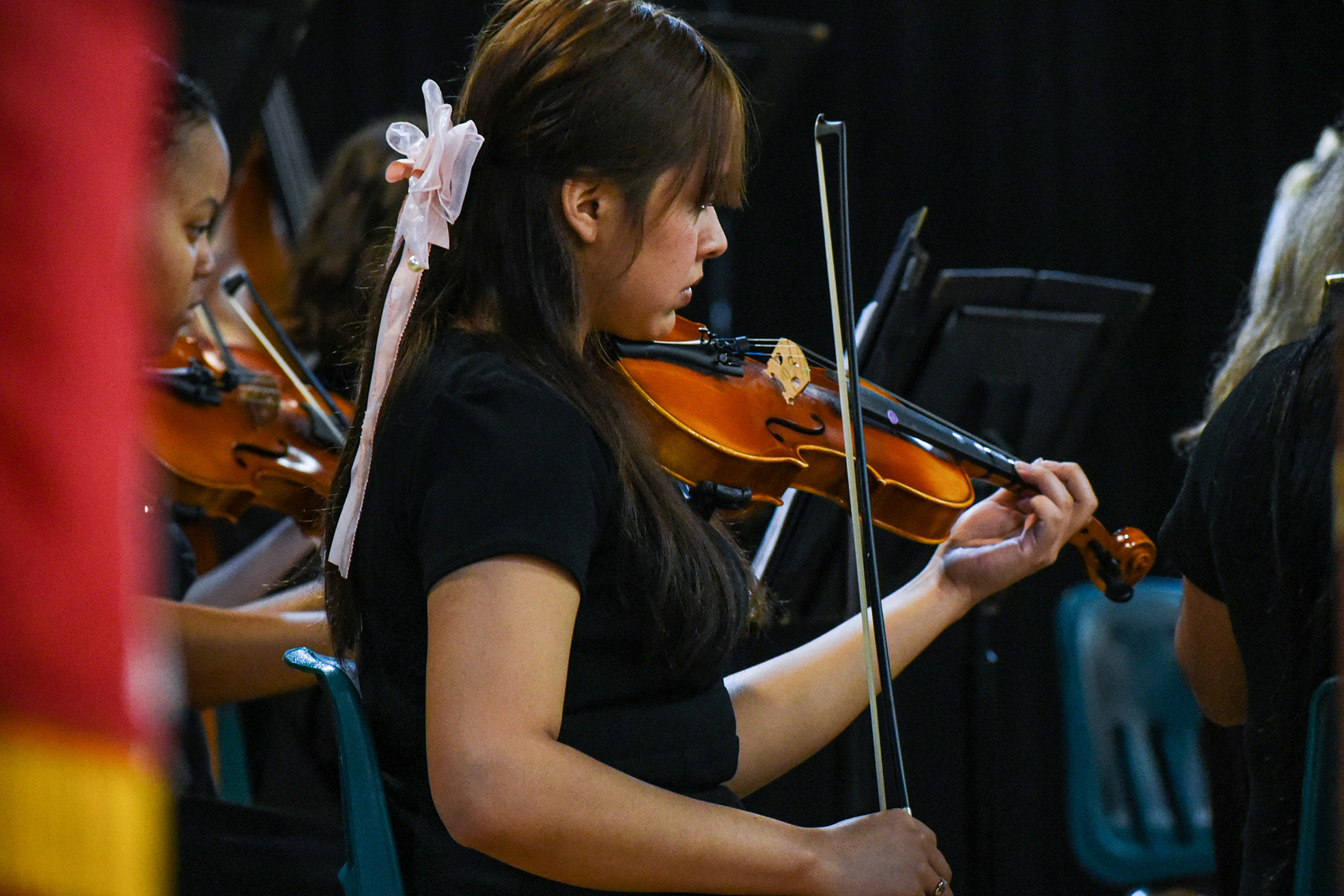 SHS orchestra performing