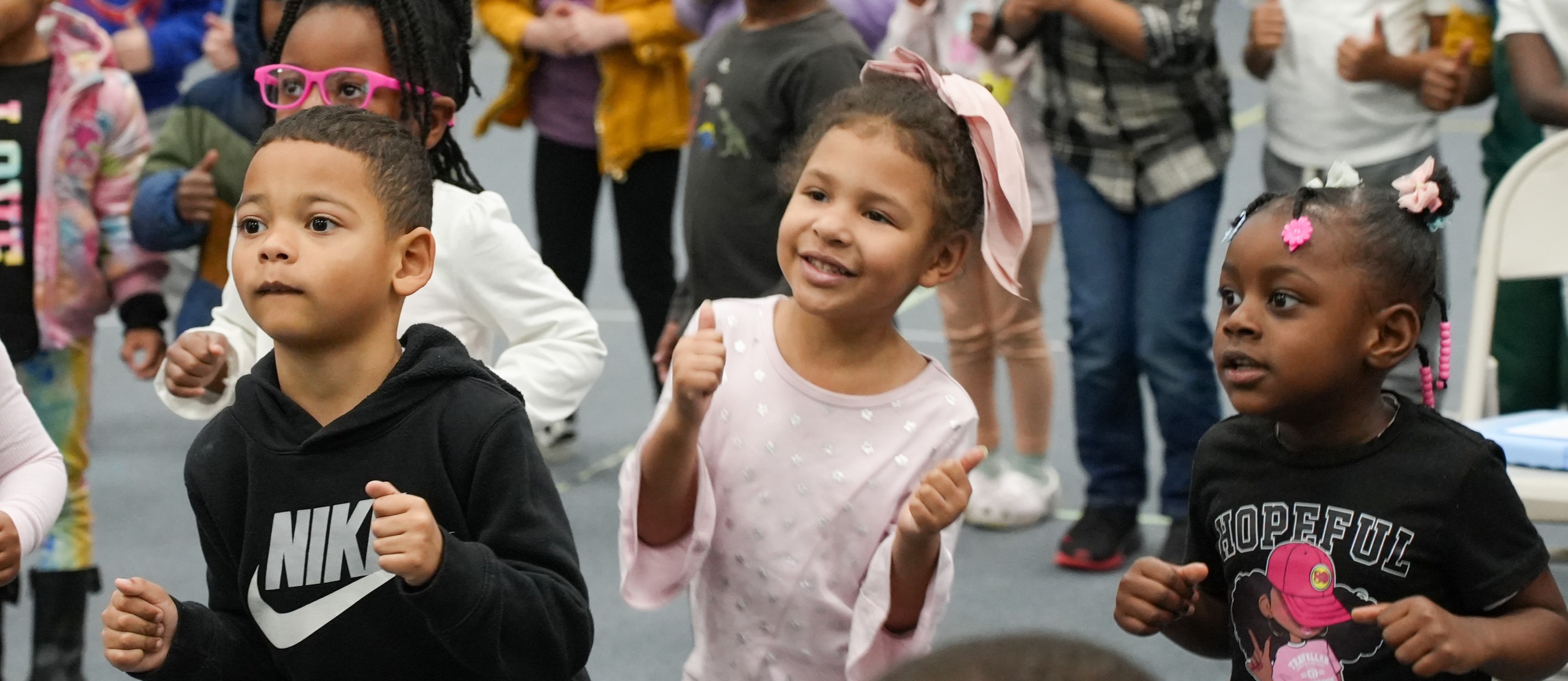 students dancing