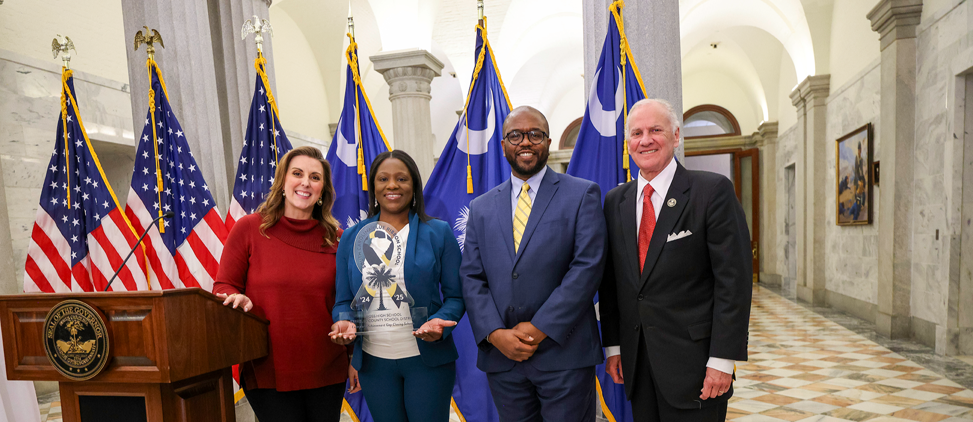 CHS with SC Blue Ribbon School trophy