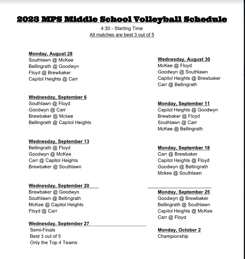 2023-2024 Volleyball Schedule #LadyCougars