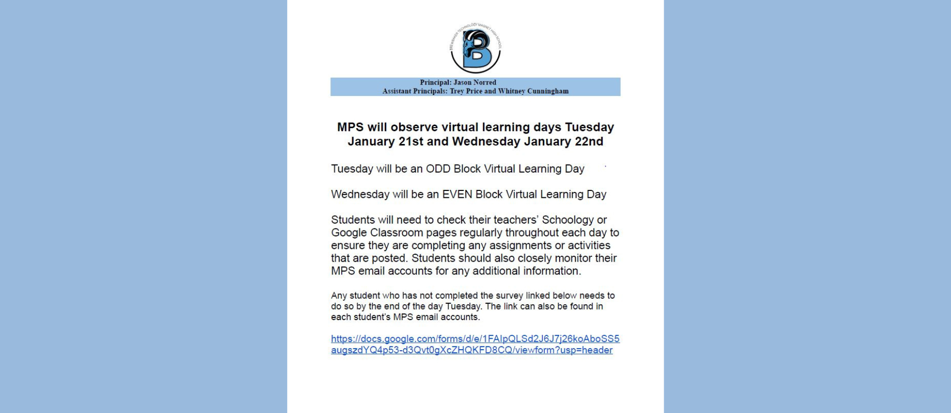 Virtual Day January 21 and 22 Instructions