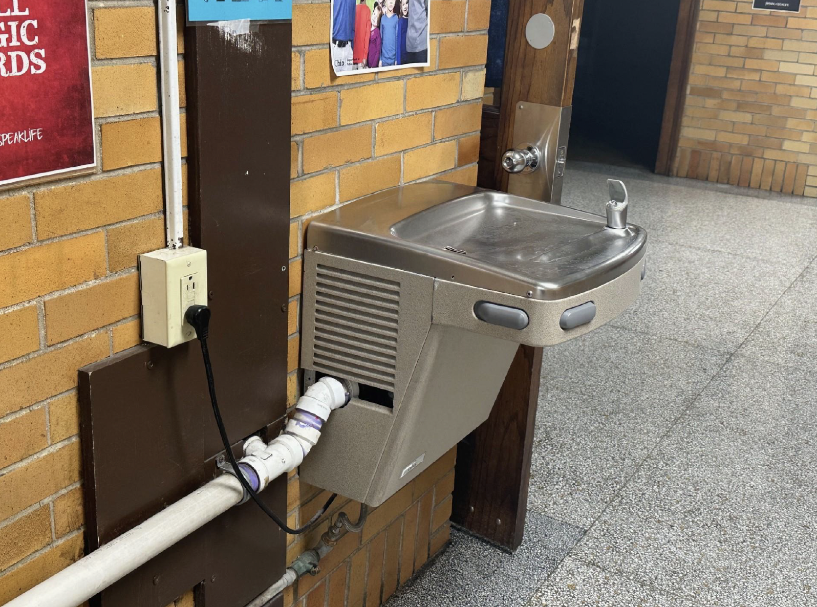 Water fountain at Budd