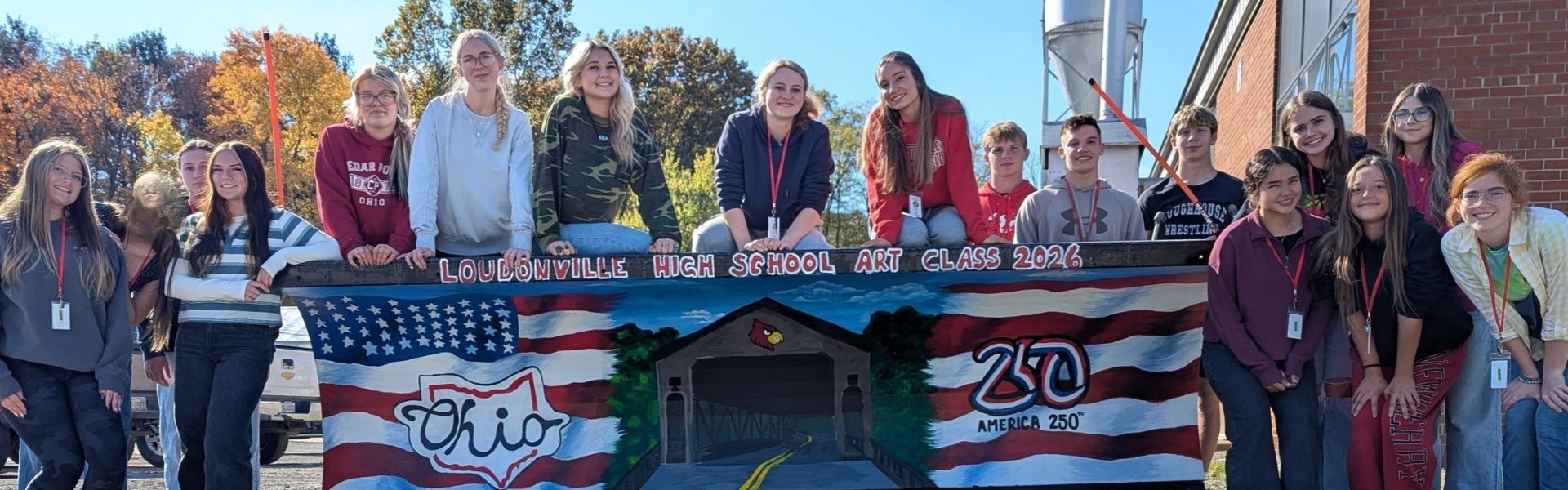 LHS Art Students Displaying Their Paint-the-Plow Art Project