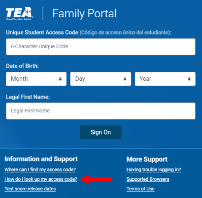 Family Portal  - TEA