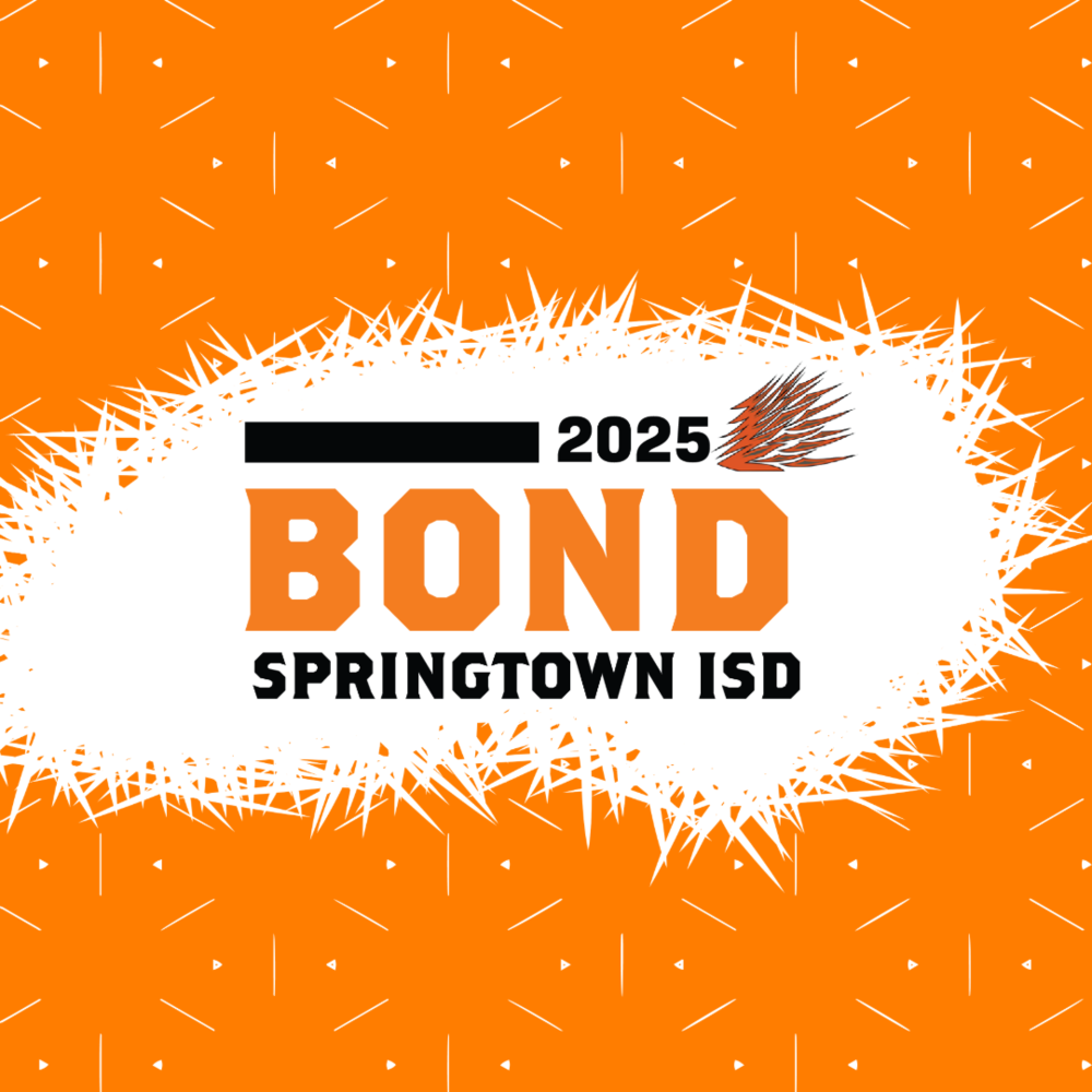 Springtown ISD 2025 Bond logo with decorative background