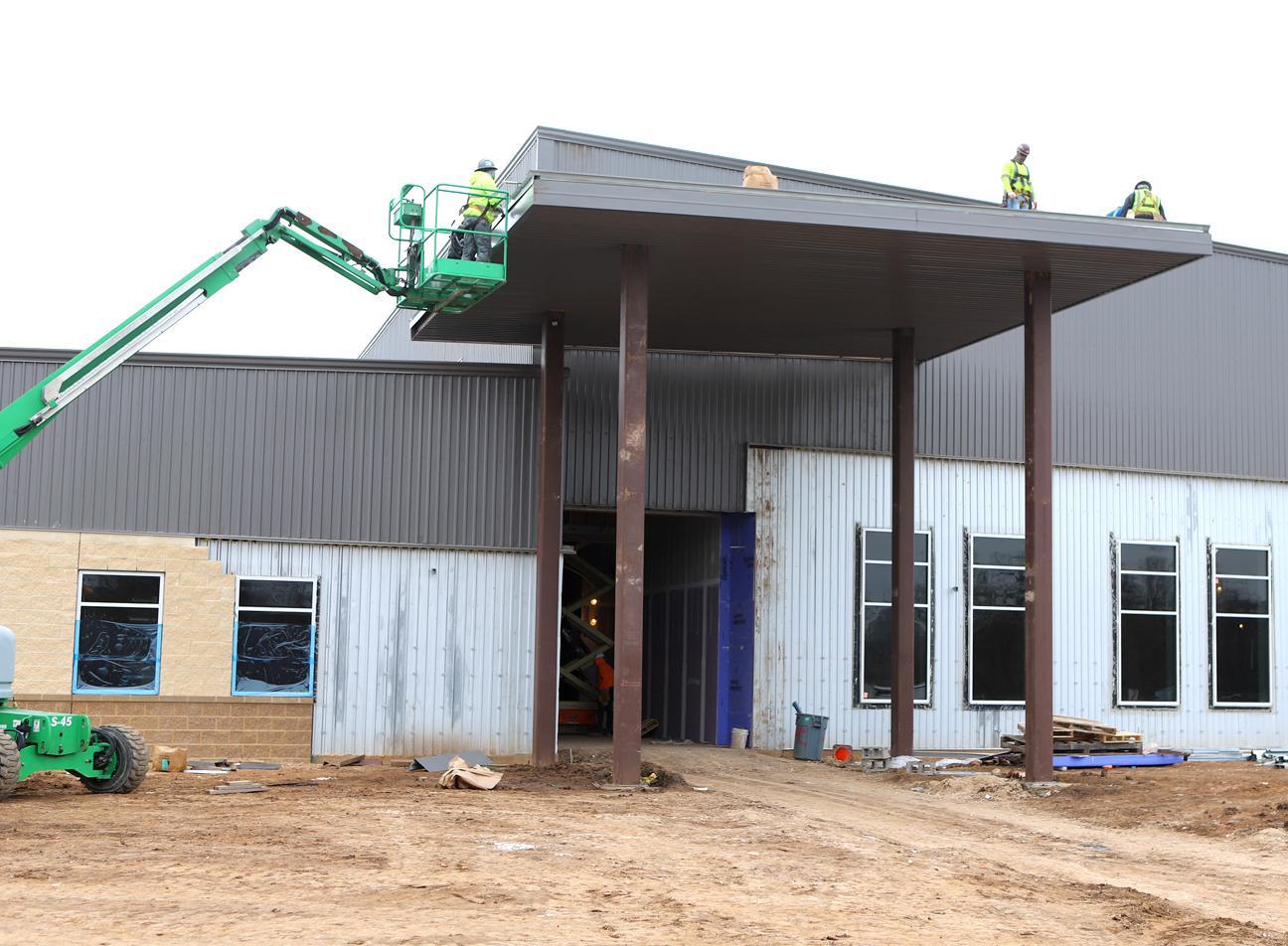 Images from the construction of the Stadium & Junior High