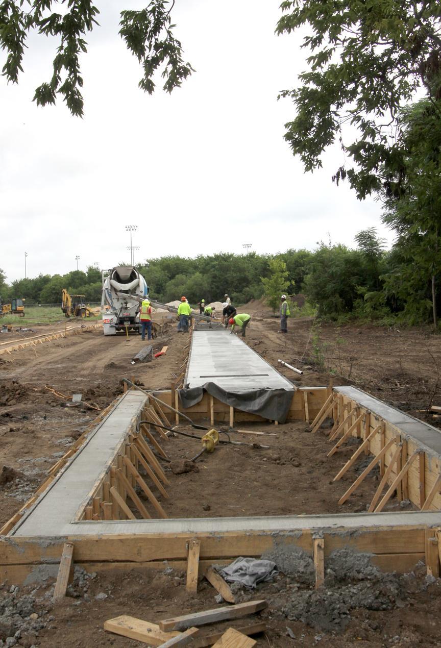 Images from the construction of the Stadium & Junior High