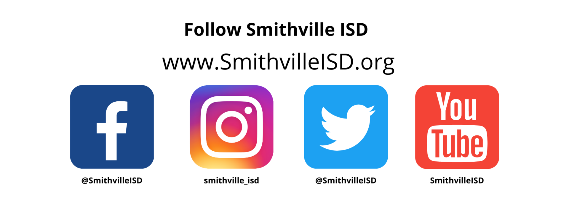 Follow Smithville ISD on social media image