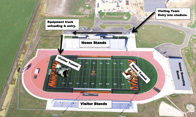 aerial map of stadium