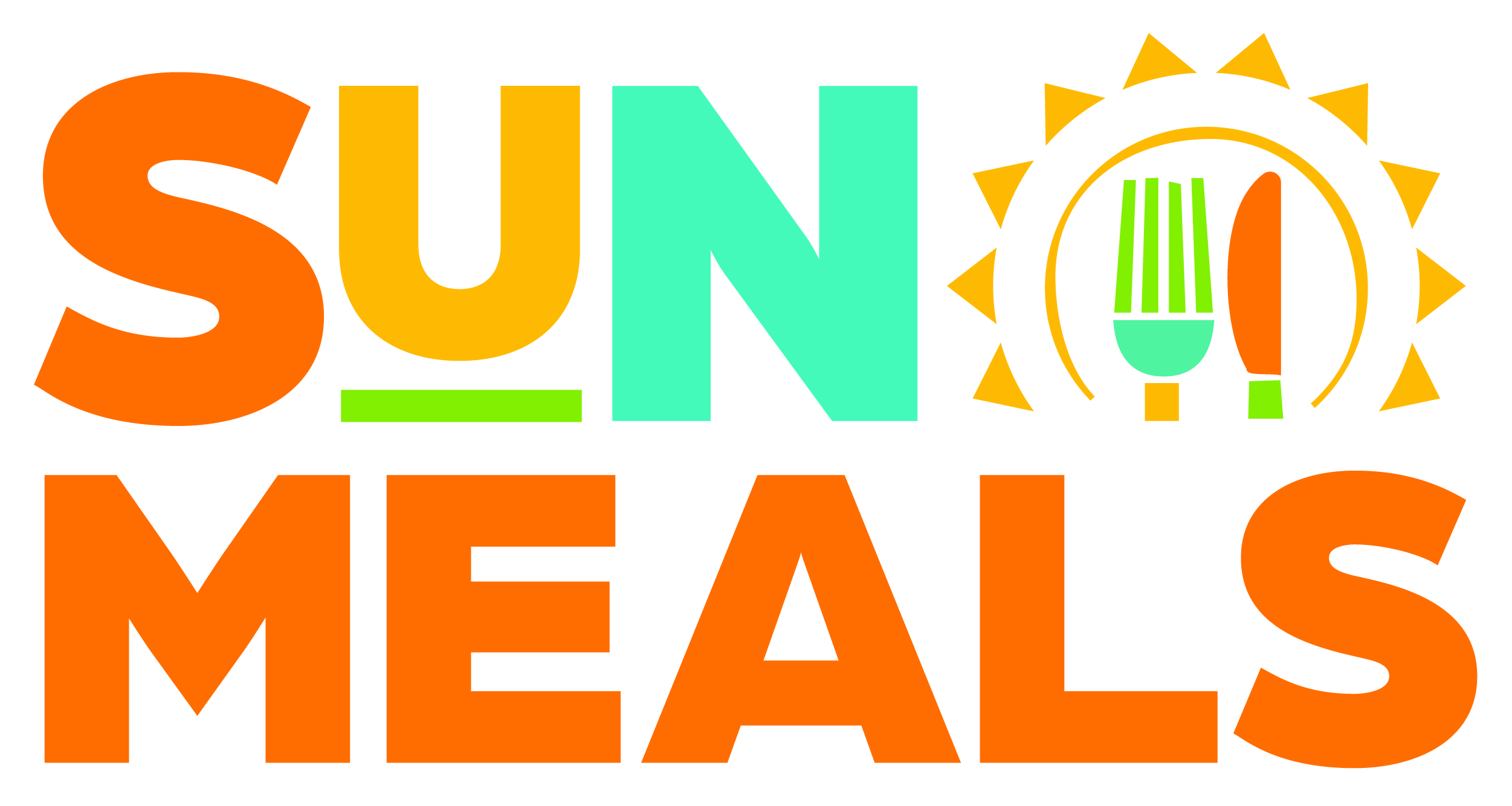 "sun MEALS" is bright colors