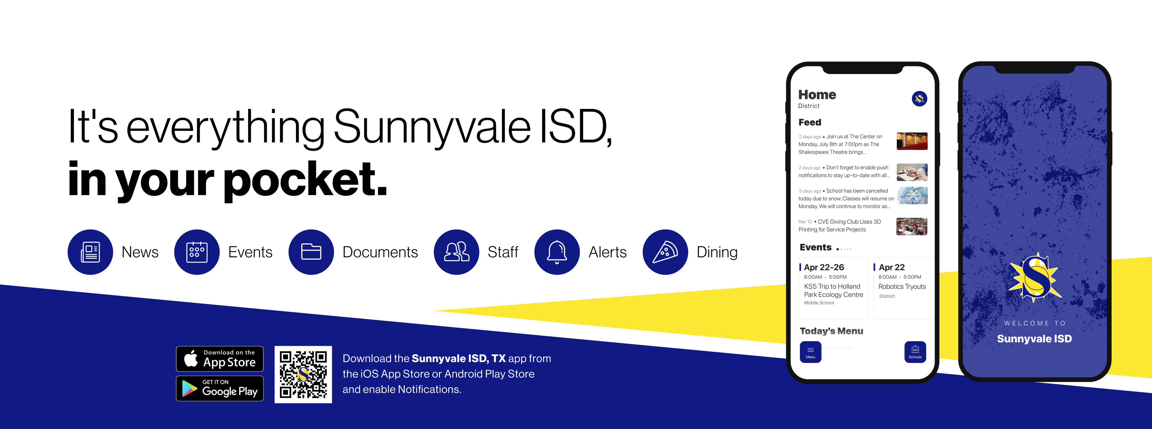 Say hello to Parent-Teacher chat in the new Rooms app. Download the Sunnyvale ISD app in the Google Play or Apple App store