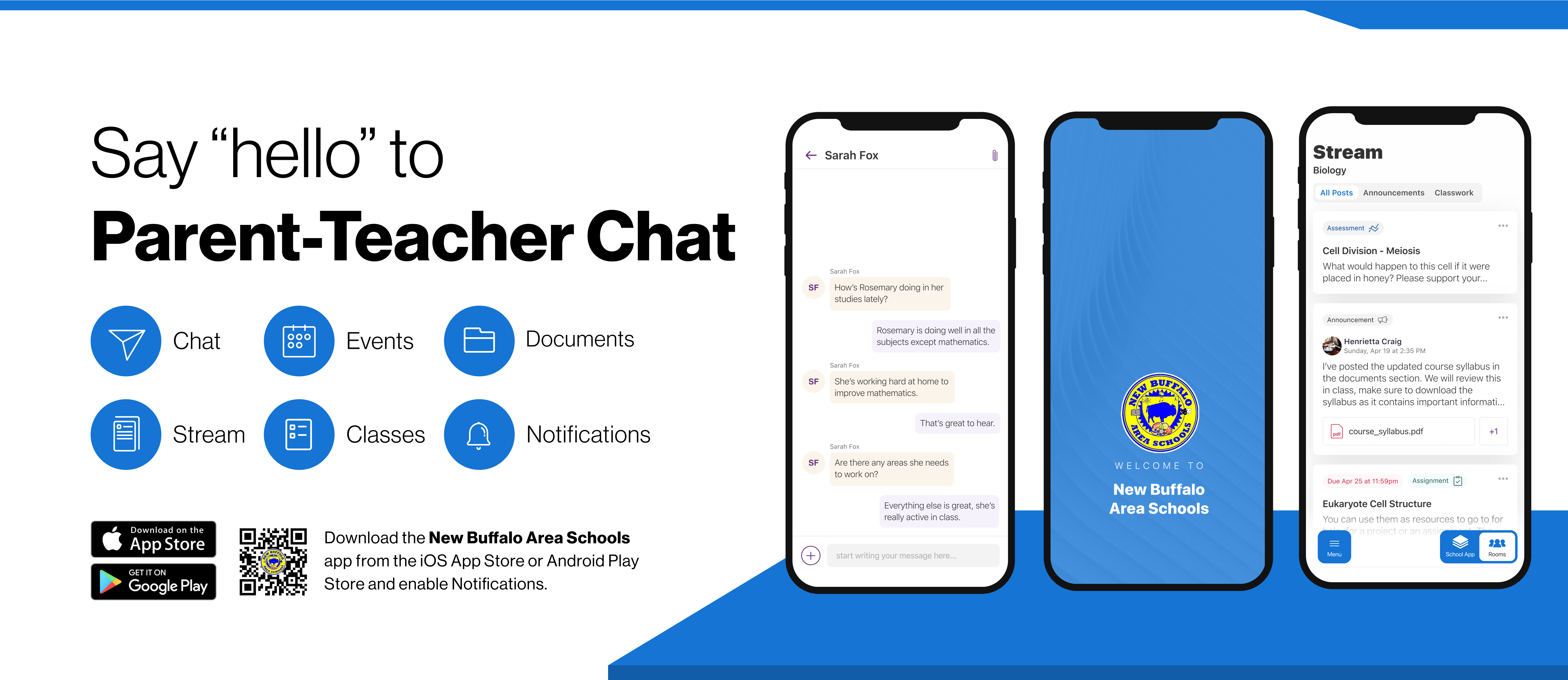 say hello to parent teacher chat