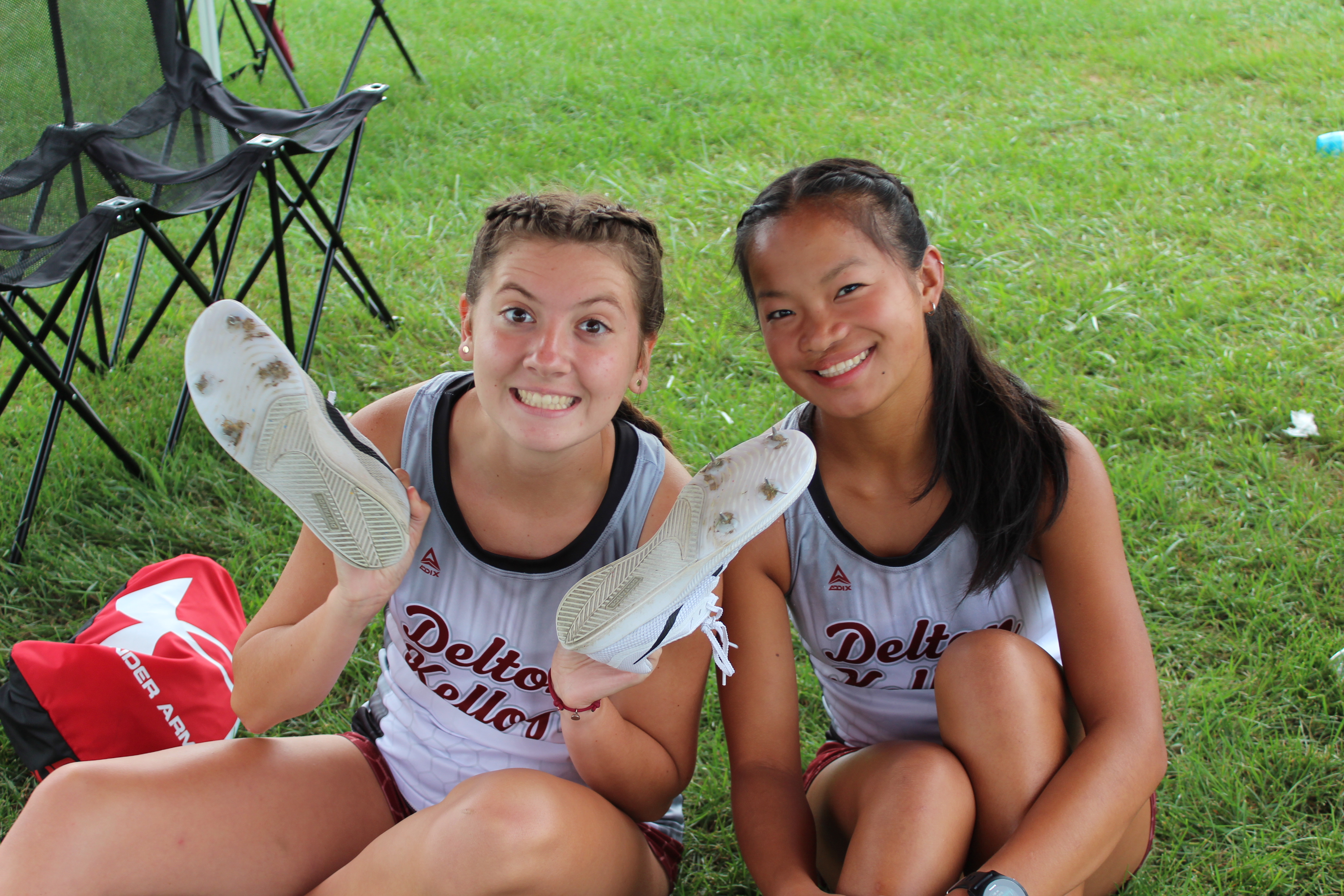 Kylie Main and Sam O'Meara cross country
