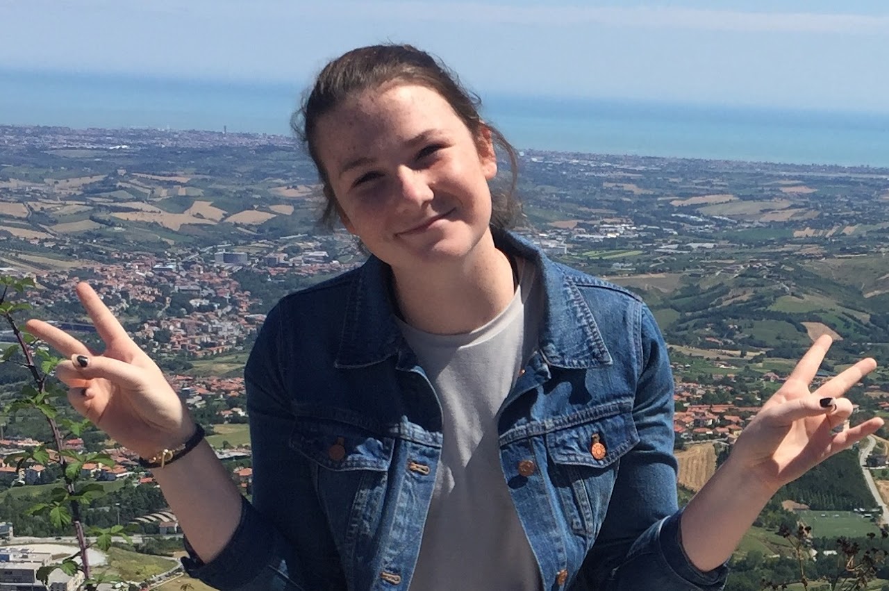 Girl posing to camera