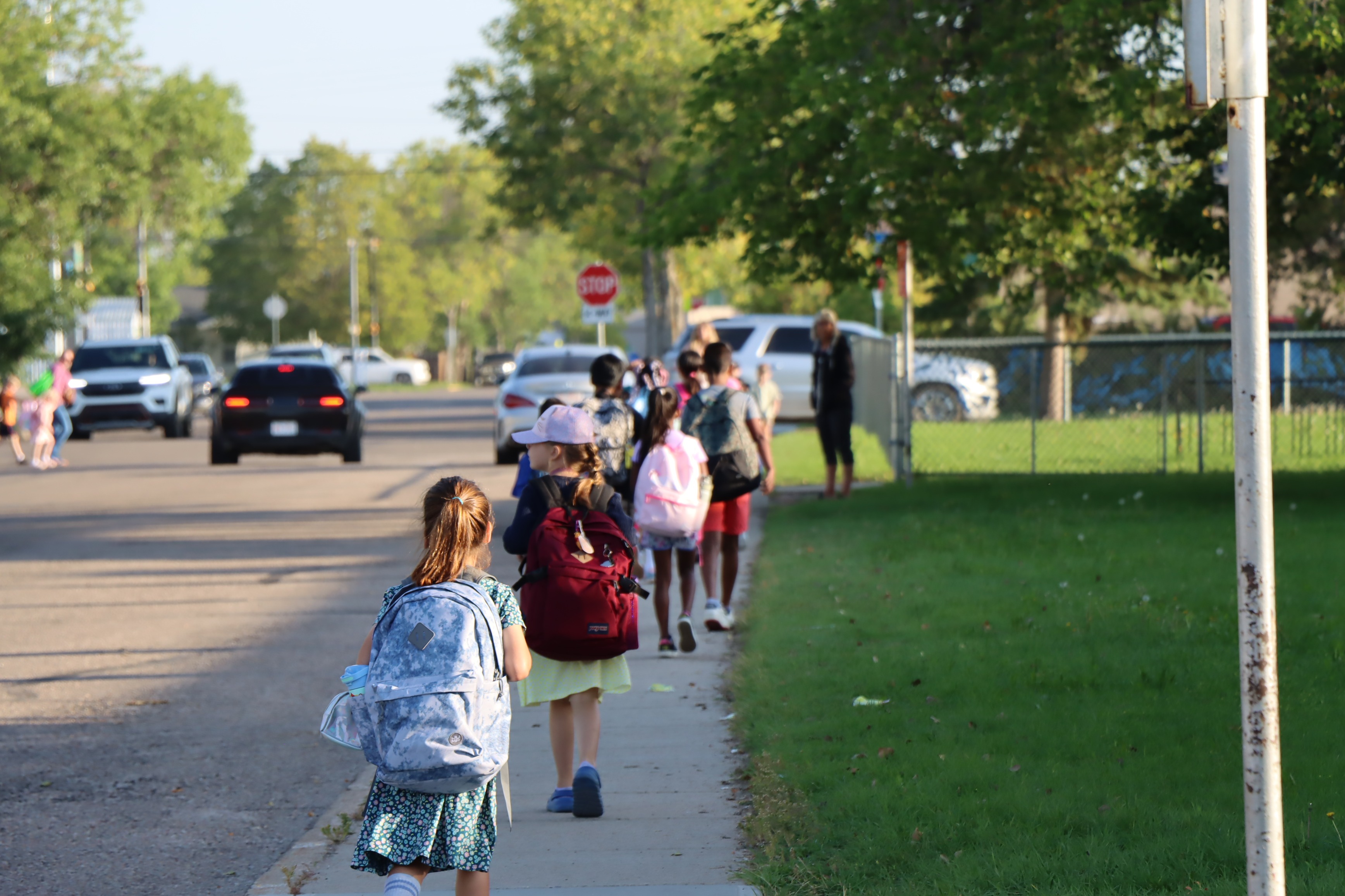 students with backpacks