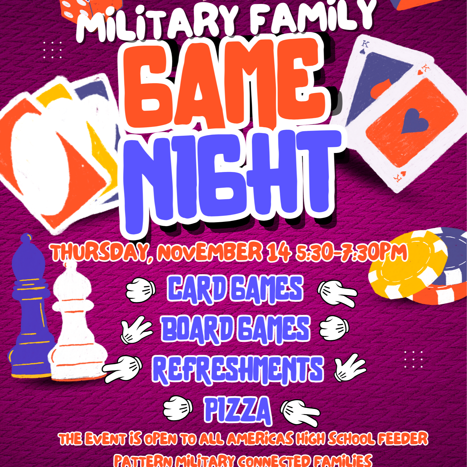 Military Game Night Thursday November 14