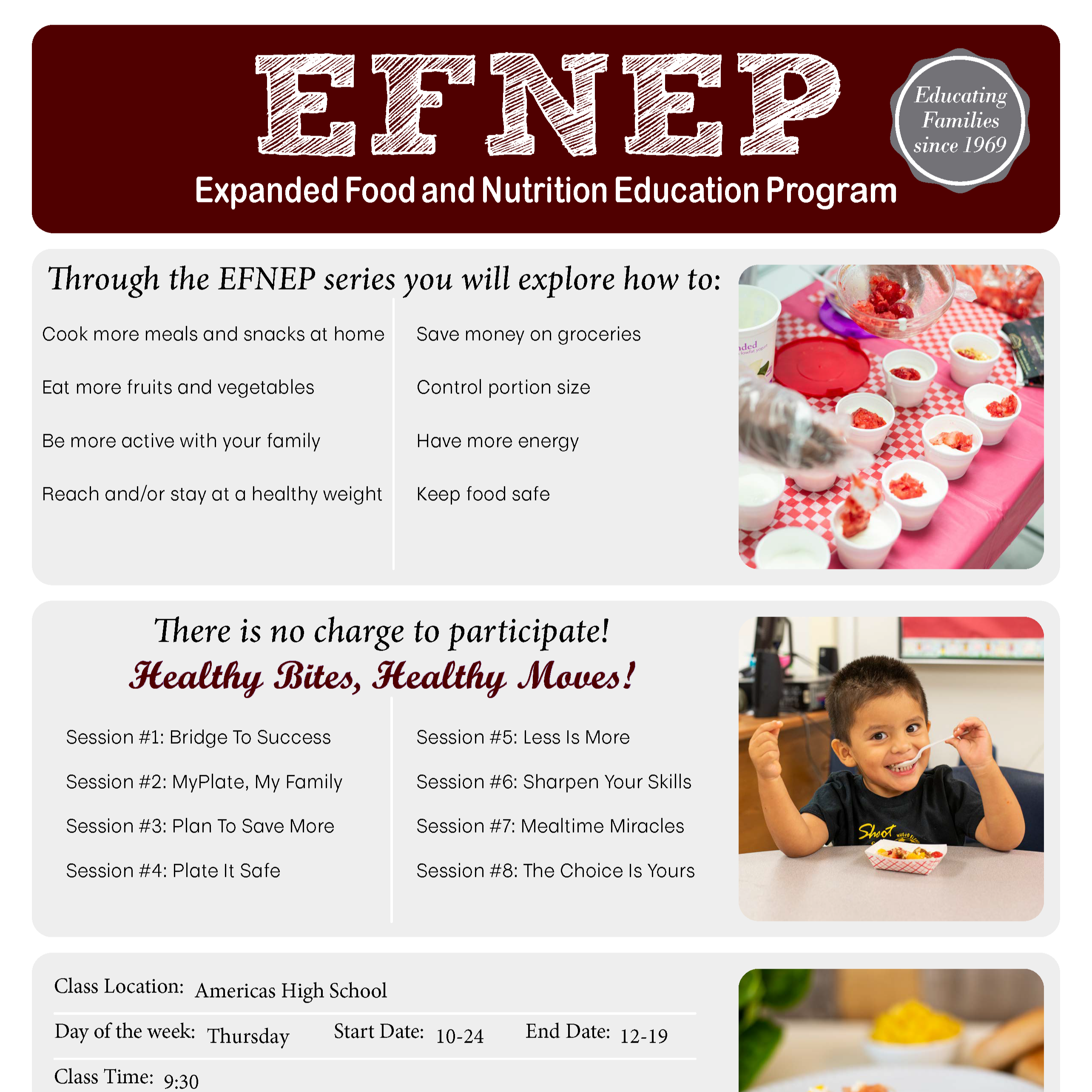 Expanded Food and Nutrition Education Program Flyers English