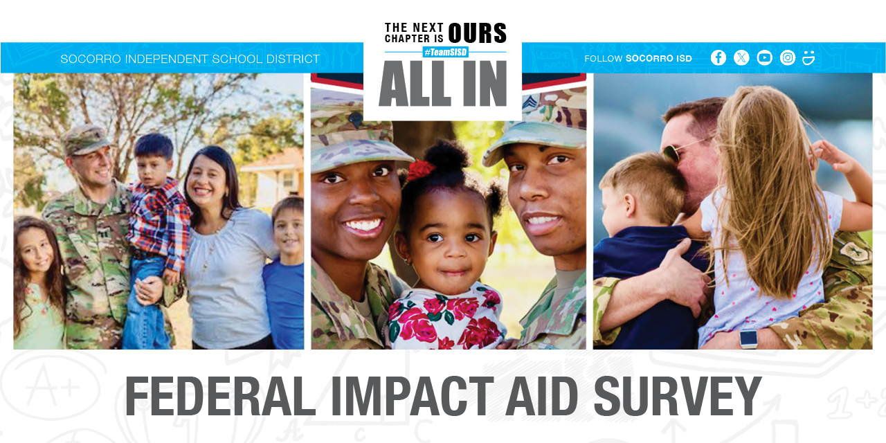 2026 Federal Impact Aid Survey, a collage of military families hugging and smiling