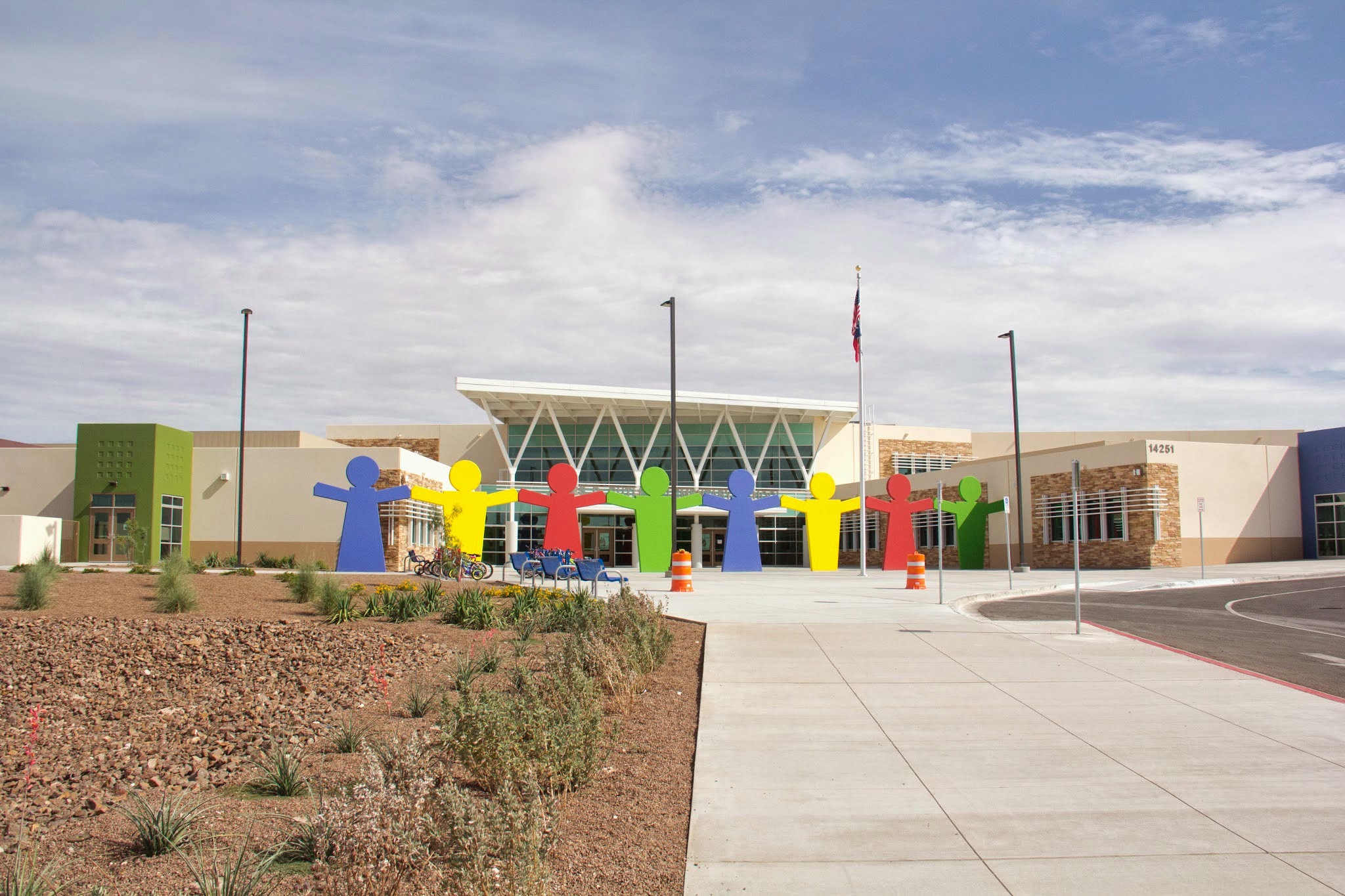 James P Butler Elementary front of school