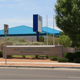 front of Jane A. Hambric School