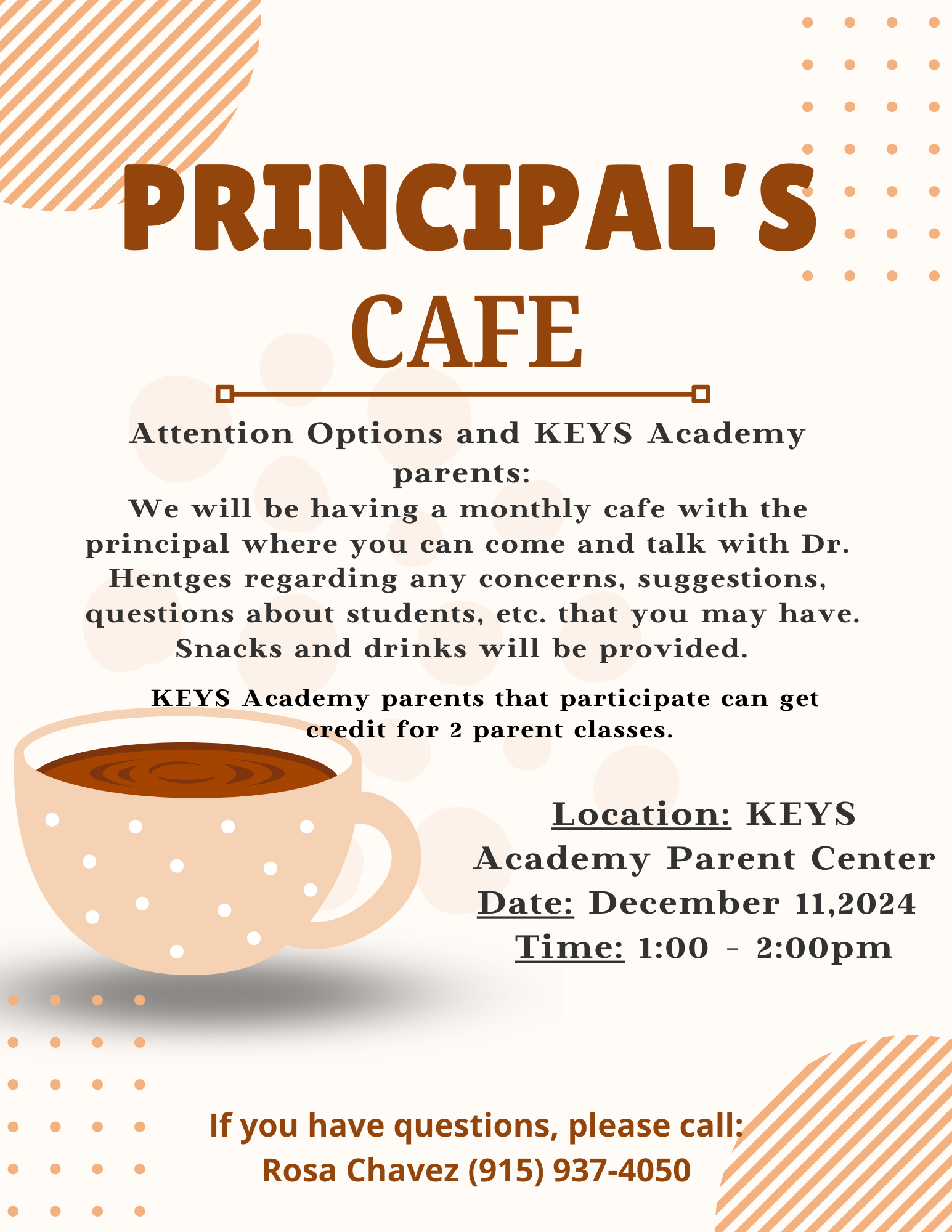 Principal's coffee 