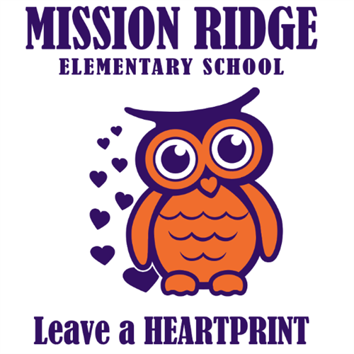 Mission Ridge Elementary School owl leave a heartprint