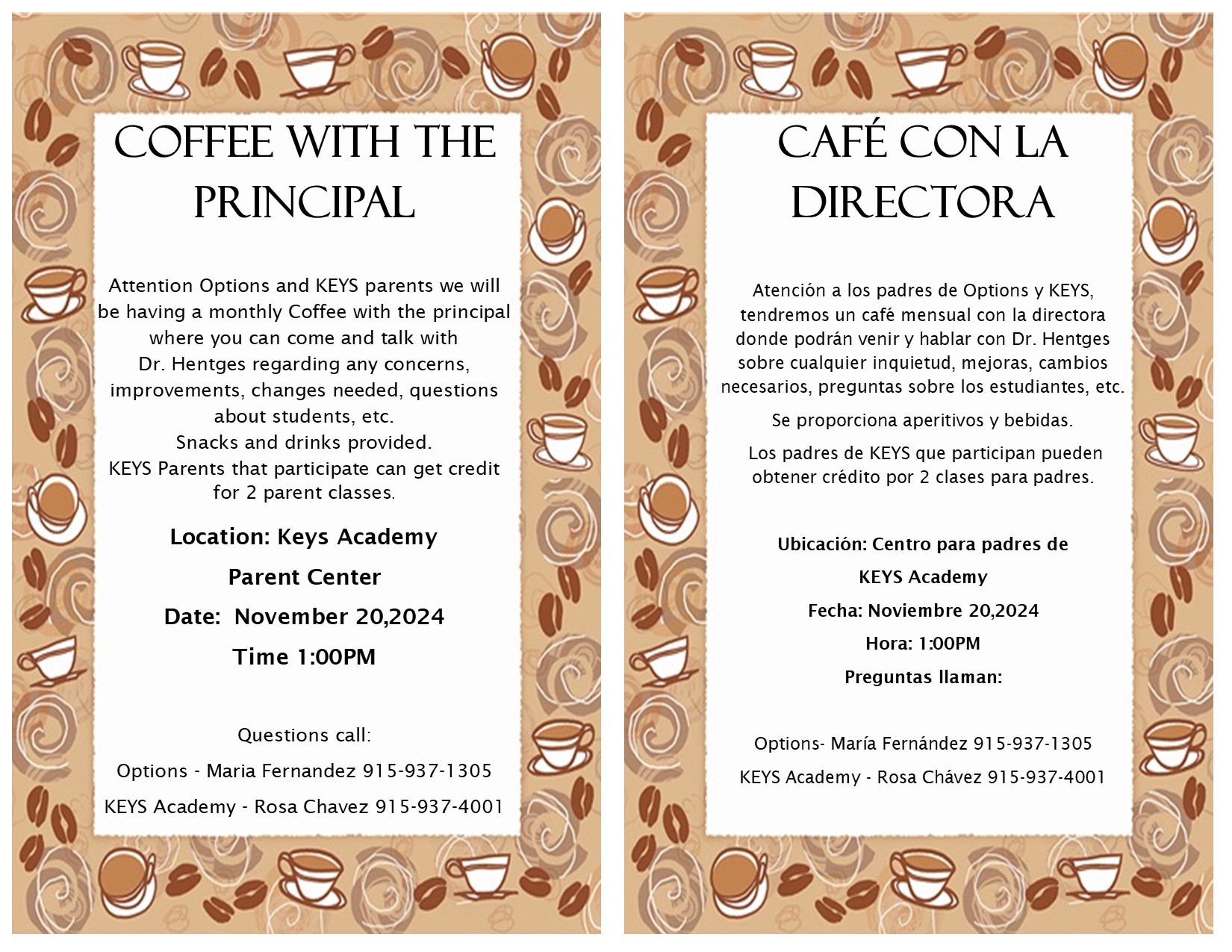 Principal's coffee 