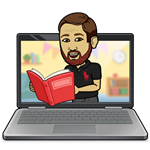 bitmoji with book