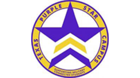 Purple Star surrounded by gold ring