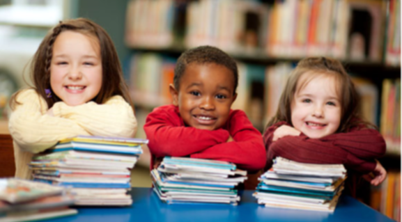 Kids smiling to camera