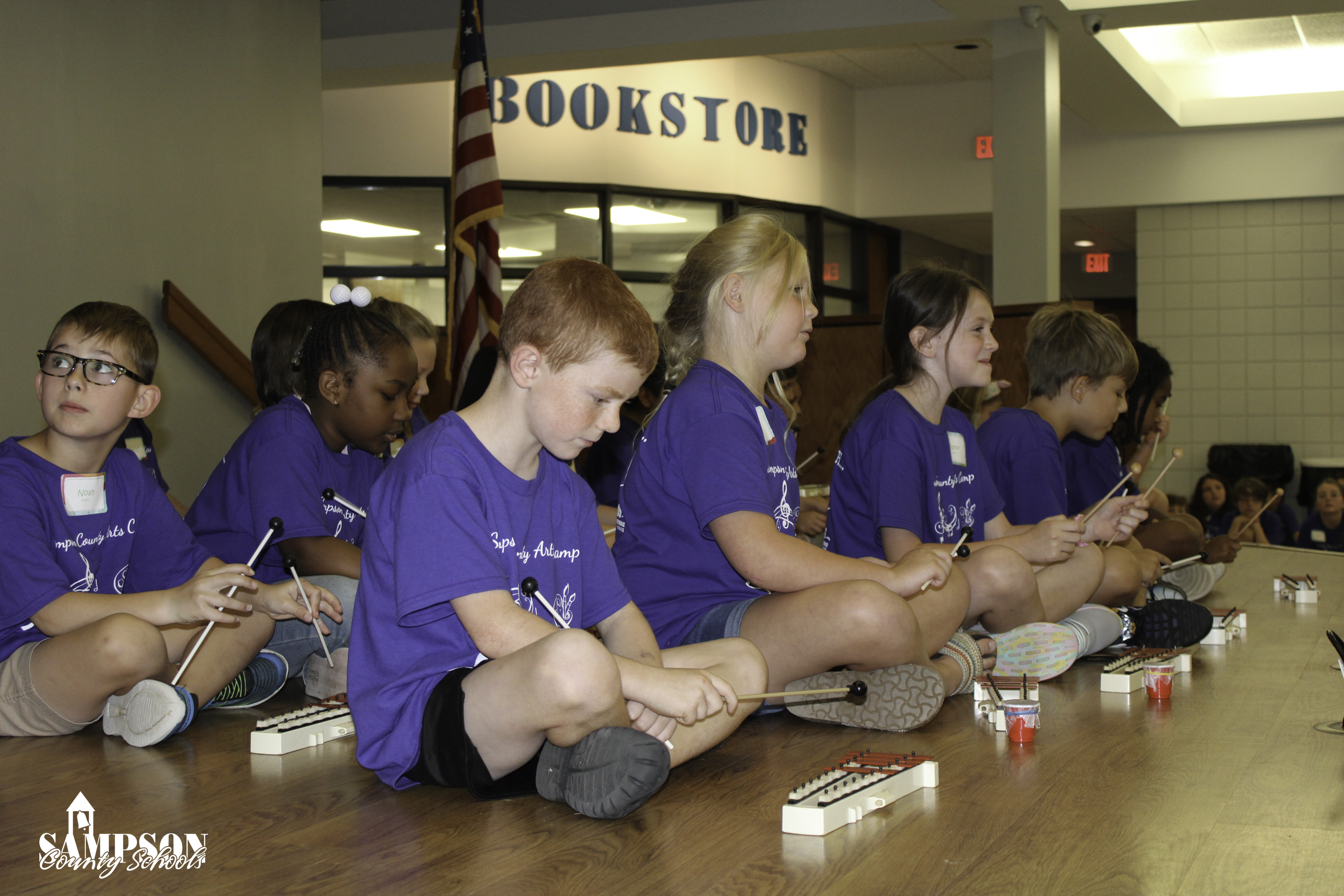 group of students at arts camp