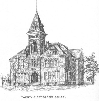 21st Street School old drawing