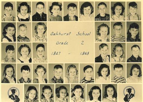 Photo: Second grade class at Oakhurst School, 1947-48.