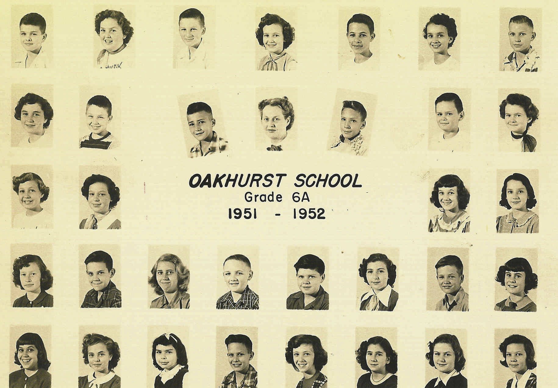Oakhurst's 6th grade class, 1951-52,