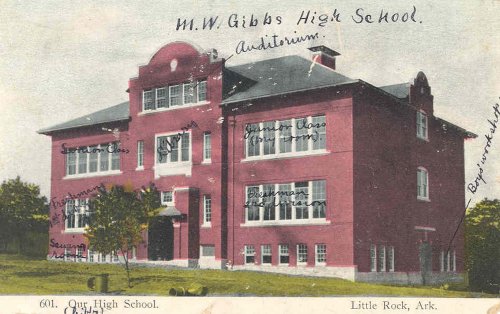 Postcard of M.W. Gibbs High School