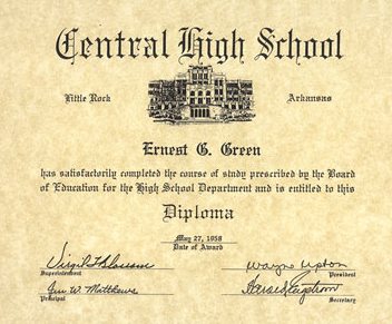 Ernest Green HS diploma