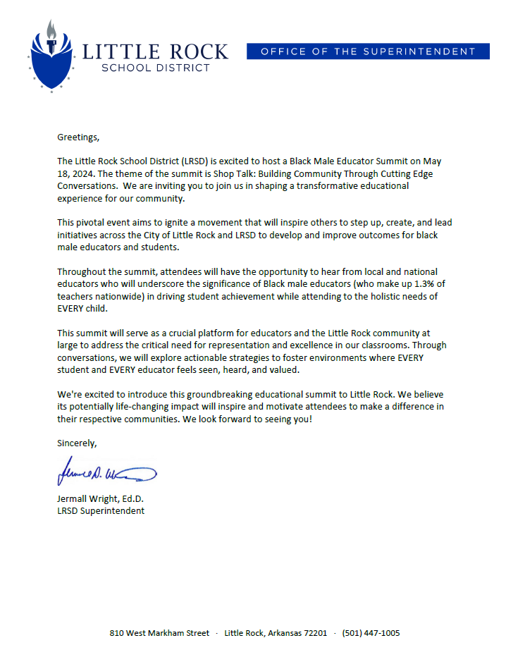 Message from Superintendent Dr. Jermall Wright - also linked here as PDF:  https://5il.co/2gocr